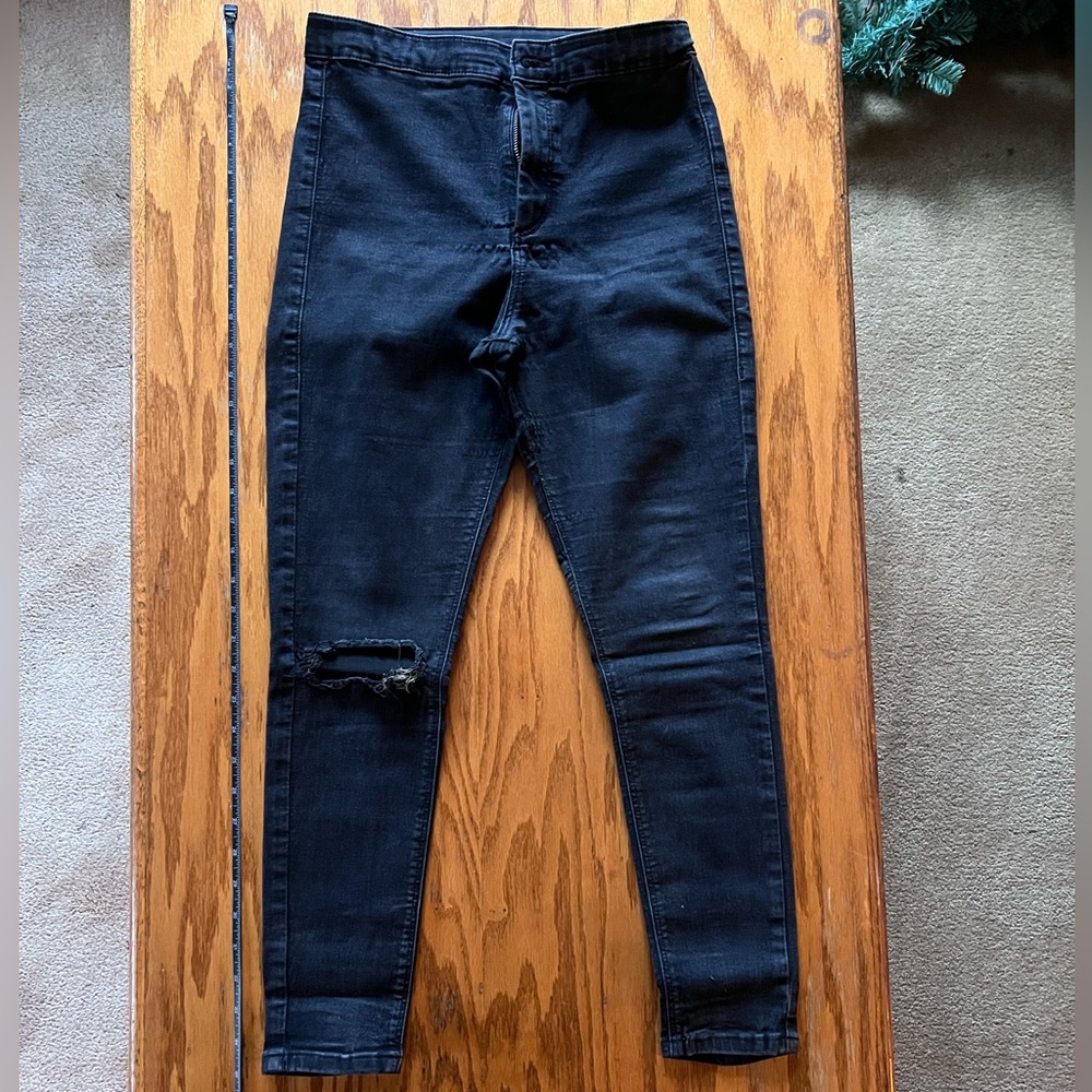 Topshop Black High-Rise Skinny Jeans